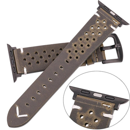 LuxeCraft - Genuine Leather Watch Strap for Apple Watch Series SE & 4–7