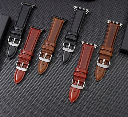 LuxeStrap - Genuine Leather Strap for Apple Watch Ultra & Series 4–9 SE