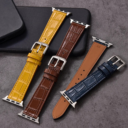 LuxuryCrafted - Bamboo Pattern Leather Strap for Apple Watch
