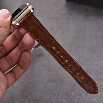 LuxuryCrafted - Bamboo Pattern Leather Strap for Apple Watch