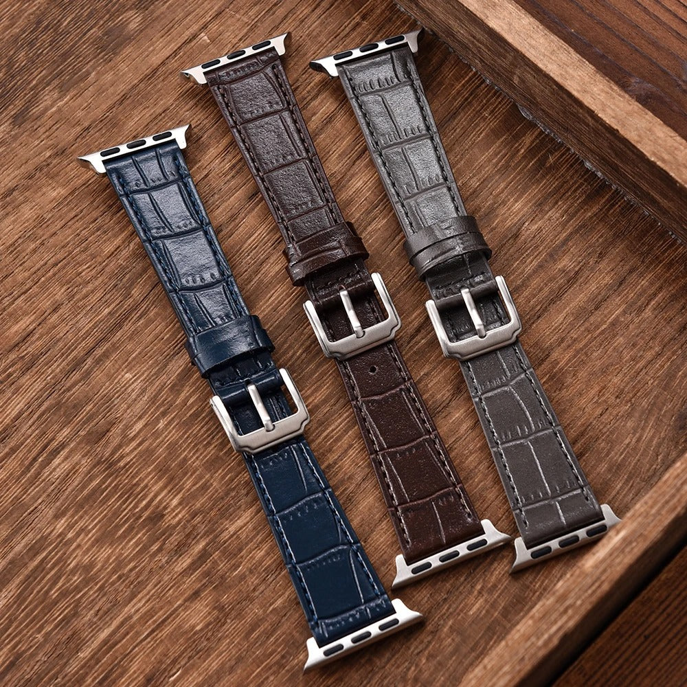 LuxuryCrafted - Bamboo Pattern Leather Strap for Apple Watch