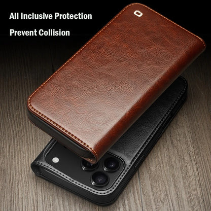 Luxury Genuine Leather Flip Case with Card Slots for iPhone
