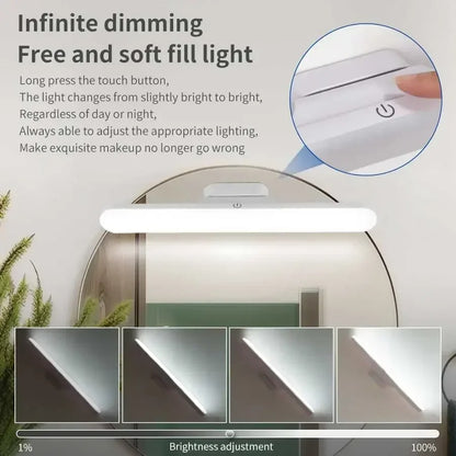 MagnifiGlow Magnetic LED Makeup Mirror Light with Eye Protection