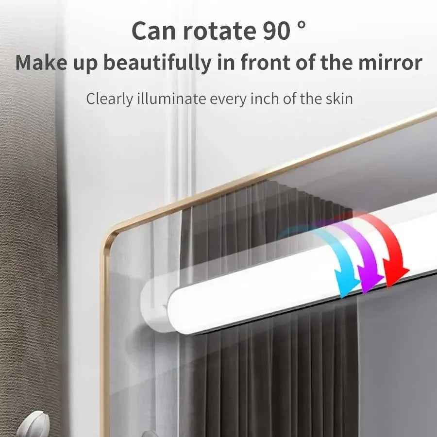 MagnifiGlow Magnetic LED Makeup Mirror Light with Eye Protection
