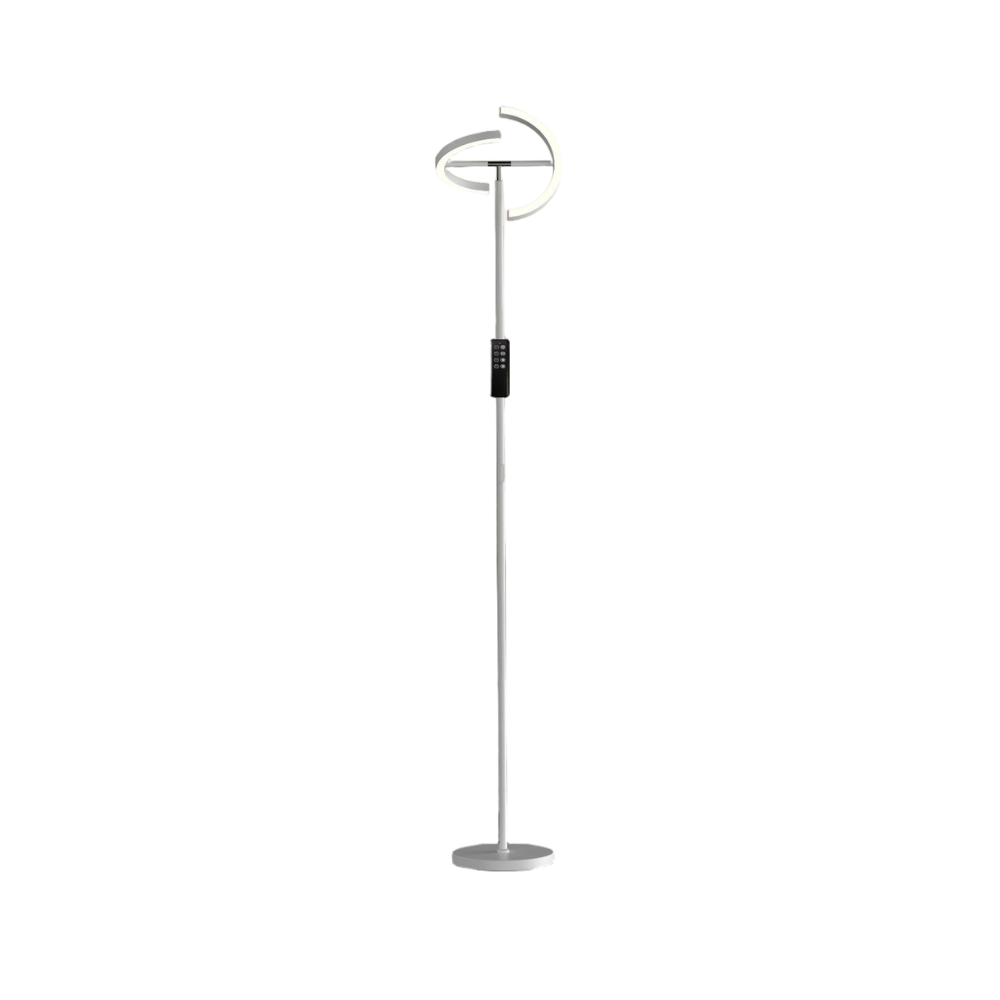 Modern 69" LED Floor Lamp with Remote, 330° Rotatable Torchiere, Dimmable & Adjustable Brightness