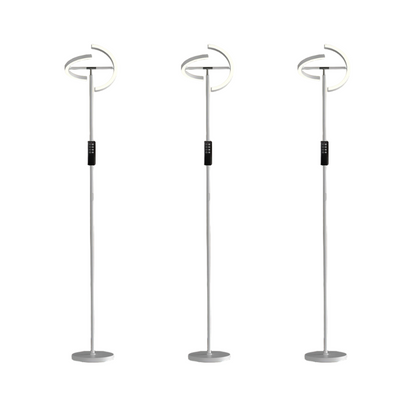 Modern 69" LED Floor Lamp with Remote, 330° Rotatable Torchiere, Dimmable & Adjustable Brightness