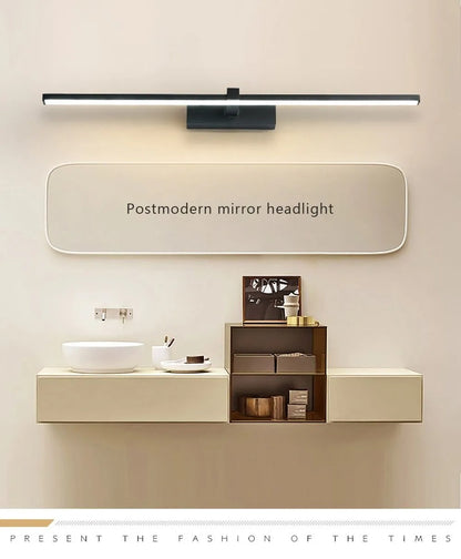 Modern LED Mirror Light Wall Lamp for Bathroom - Waterproof Indoor Flat Lighting for Makeup
