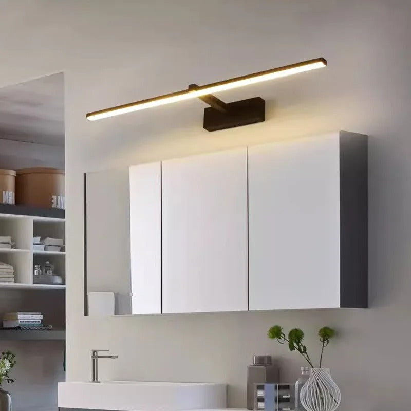 Modern LED Mirror Light Wall Lamp for Bathroom - Waterproof Indoor Flat Lighting for Makeup