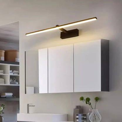 Modern LED Mirror Light Wall Lamp for Bathroom - Waterproof Indoor Flat Lighting for Makeup