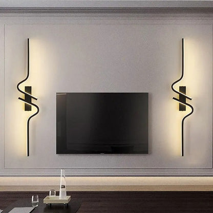 Modern LED Wall Lamp - Long Strip Up & Down Light for Bedroom, Hallway Wall Sconce Decor