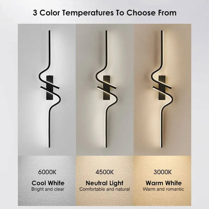 Modern LED Wall Lamp - Long Strip Up & Down Light for Bedroom, Hallway Wall Sconce Decor