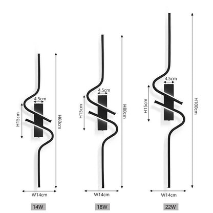 Modern LED Wall Lamp - Long Strip Up & Down Light for Bedroom, Hallway Wall Sconce Decor
