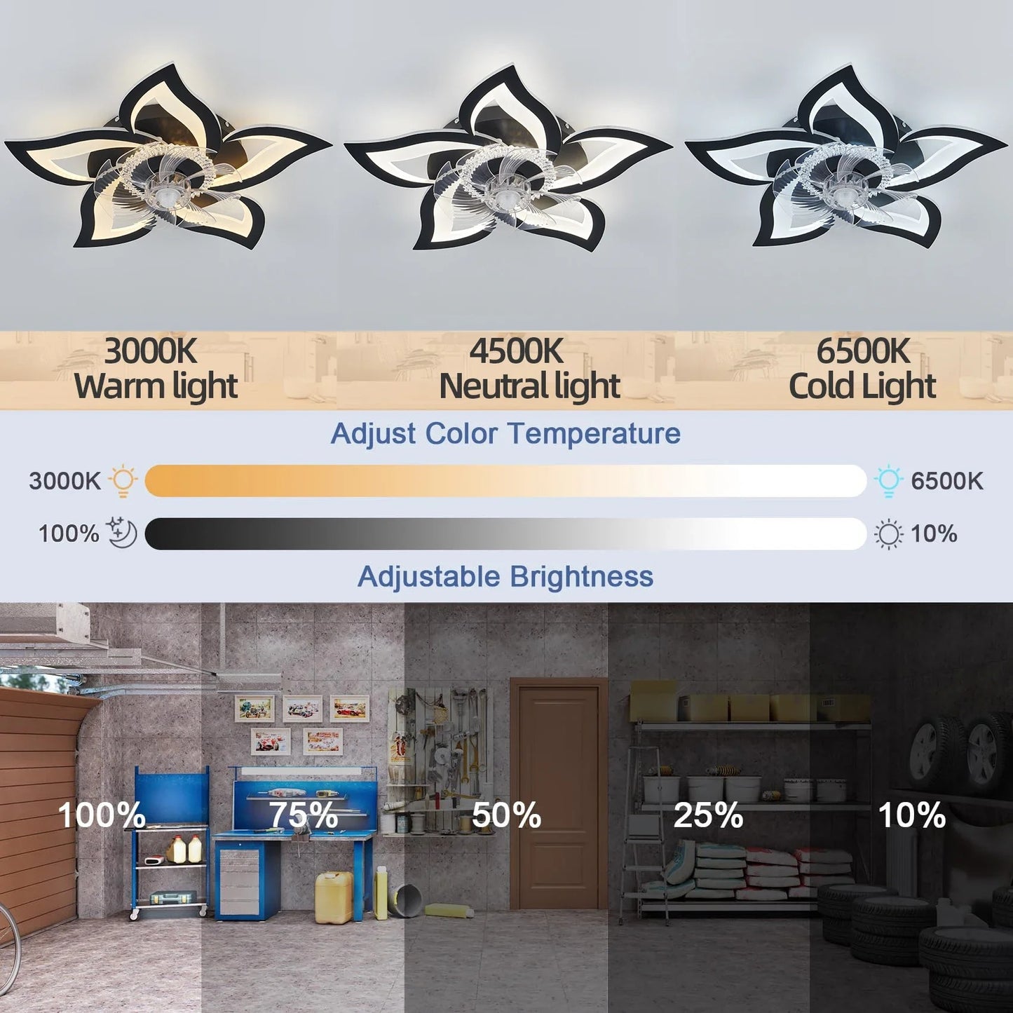 Modern Living - Ceiling Fan with Light & Dimmable Remote