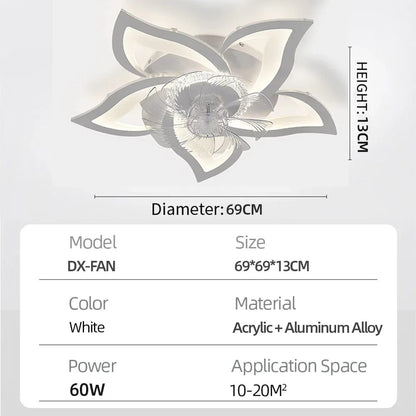 Modern Living - Ceiling Fan with Light & Dimmable Remote
