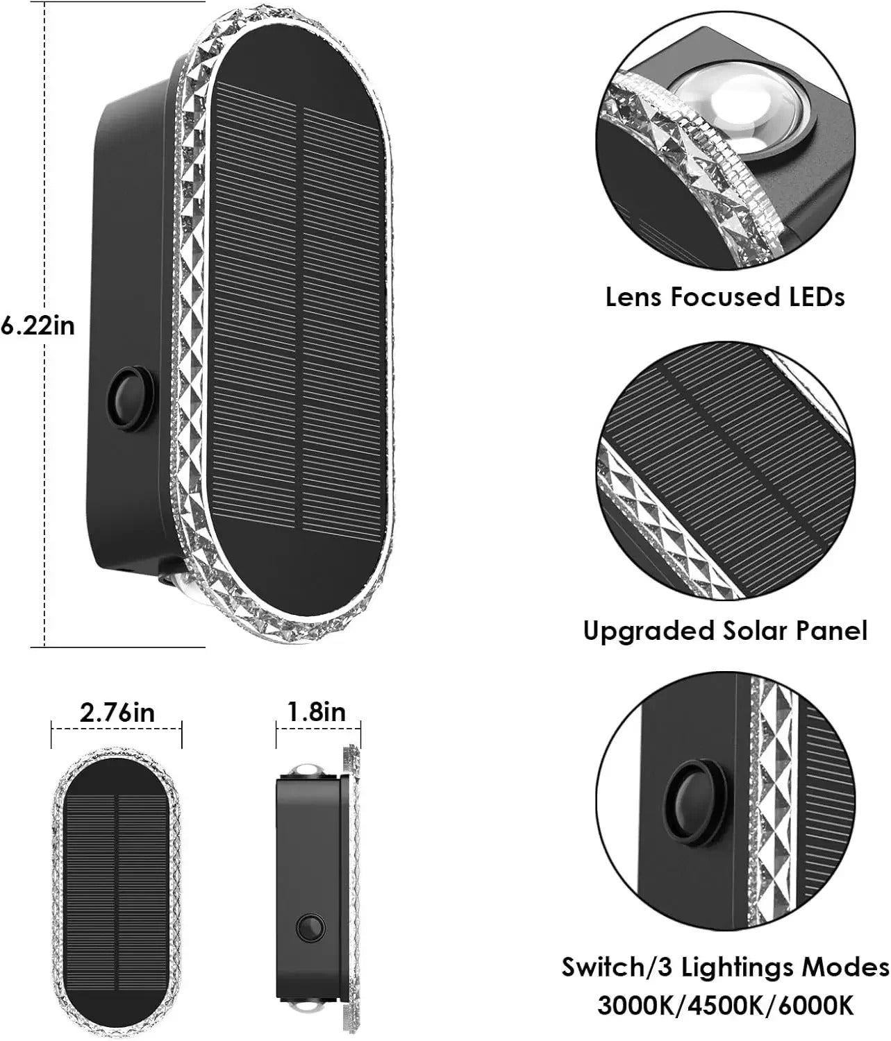 Modern Waterproof Solar Fence Lights - Aesthetic Up Down Lighting for Outdoor Walls & Fences
