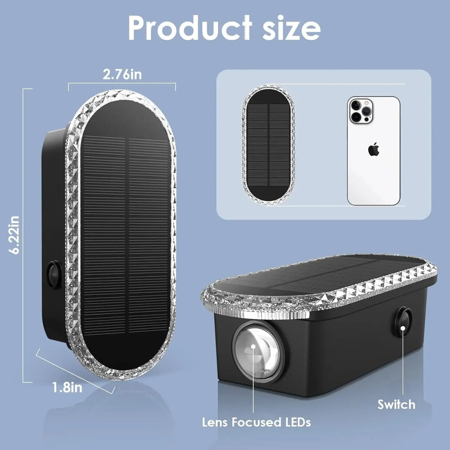 Modern Waterproof Solar Fence Lights - Aesthetic Up Down Lighting for Outdoor Walls & Fences