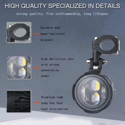 MotoLumen - 100W LED Motorcycle Headlights with Fog & Driving Lights