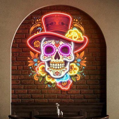 NeonCraft - Skull LED Neon Sign with Dimmable Wall Art