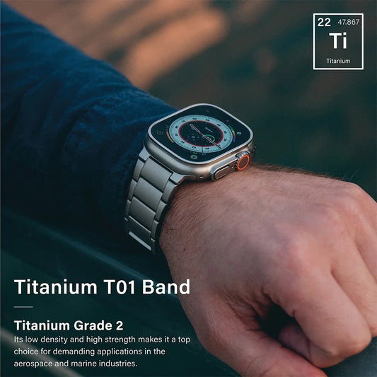 Nomad Supply - Luxury Titanium Bracelet for Apple Watch Ultra & Series 2–10, SE (44–49mm)