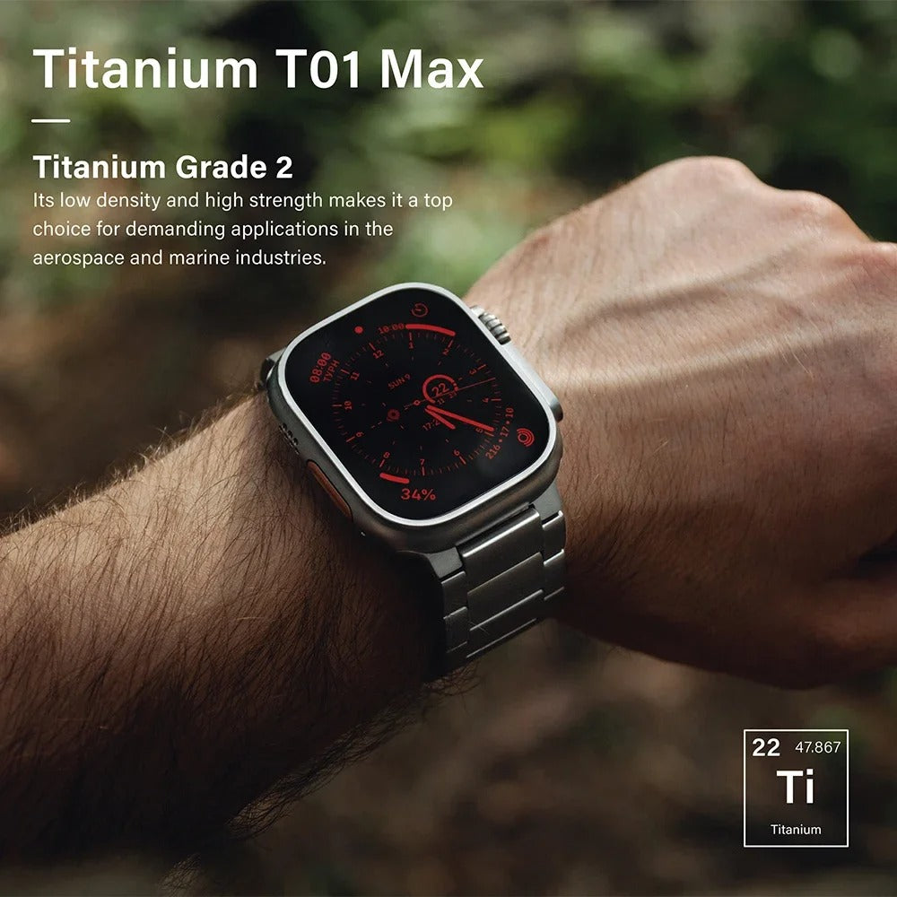 Nomad Supply - Luxury Titanium Bracelet for Apple Watch Ultra & Series 2–10, SE (44–49mm)