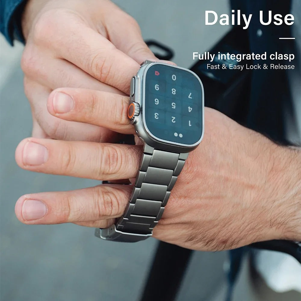 Nomad Supply - Luxury Titanium Bracelet for Apple Watch Ultra & Series 2–10, SE (44–49mm)