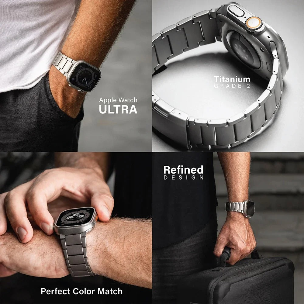 Nomad Supply - Luxury Titanium Bracelet for Apple Watch Ultra & Series 2–10, SE (44–49mm)