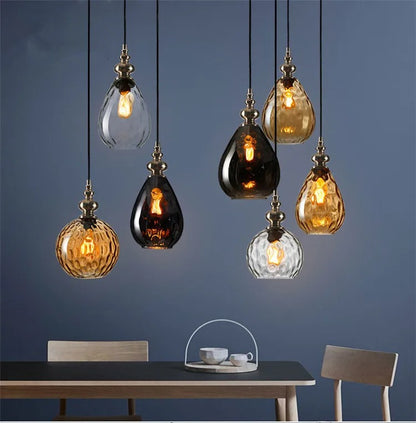 NordicBeam Glass Ball Pendant Light – Vintage Style for Dining & Living Room