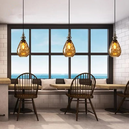 NordicBeam Glass Ball Pendant Light – Vintage Style for Dining & Living Room