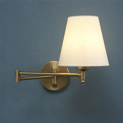 Nordic Style LED Folding Wall Lamp with Rotating Arm for Bedroom & Study