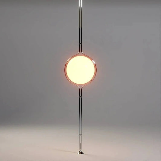 NovaDecor - Modern Chrome Floor Lamp with Acrylic Ball Shade