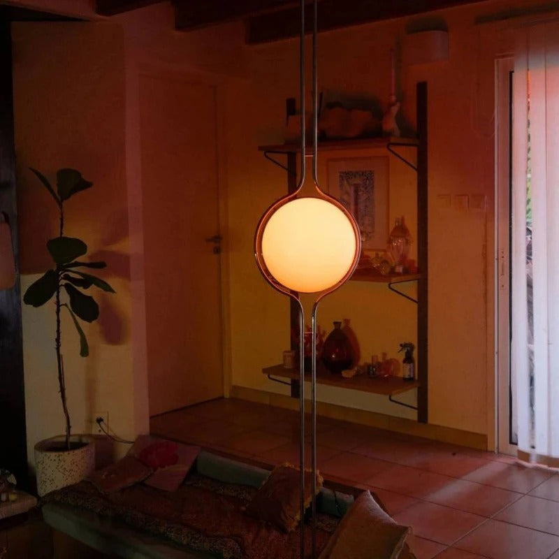 NovaDecor - Modern Chrome Floor Lamp with Acrylic Ball Shade