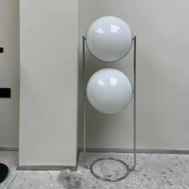 NovaDecor - Modern Chrome Floor Lamp with Acrylic Ball Shade