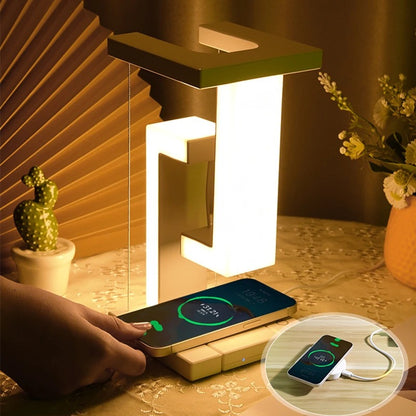 NovaLift - Anti-Gravity LED Lamp with Integrated Wireless Charger