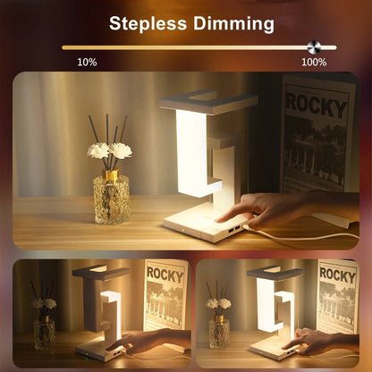 NovaLift - Anti-Gravity LED Lamp with Integrated Wireless Charger