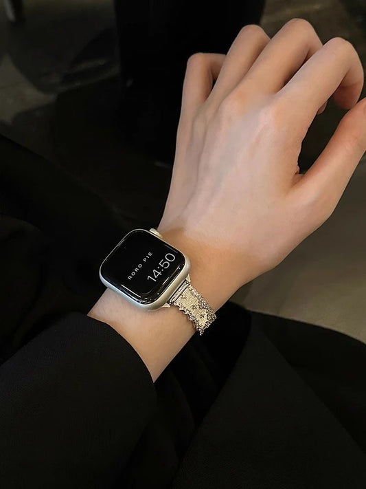 NovaLux - Glitter Diamond Metal Band for Apple Watch Ultra & Series 4–11