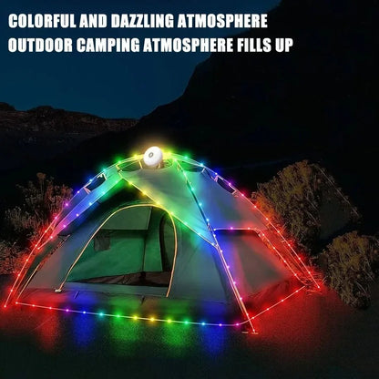 NovaLux - RGB Solar Camping String Lights with Hook