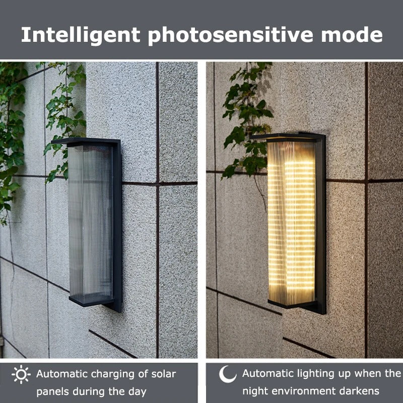 NovaLux Waterproof Solar Porch Wall Light - Dusk-to-Dawn Illumination