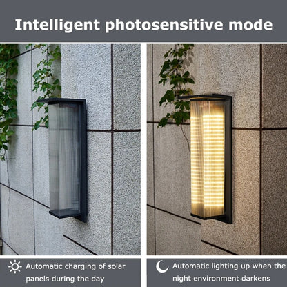 NovaLux Waterproof Solar Porch Wall Light - Dusk-to-Dawn Illumination