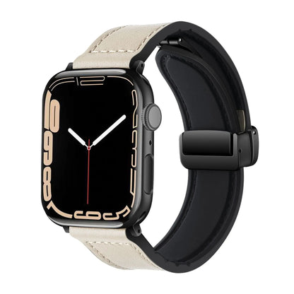 FlexBand - Magnetic Leather Silicone Strap for Apple Watch