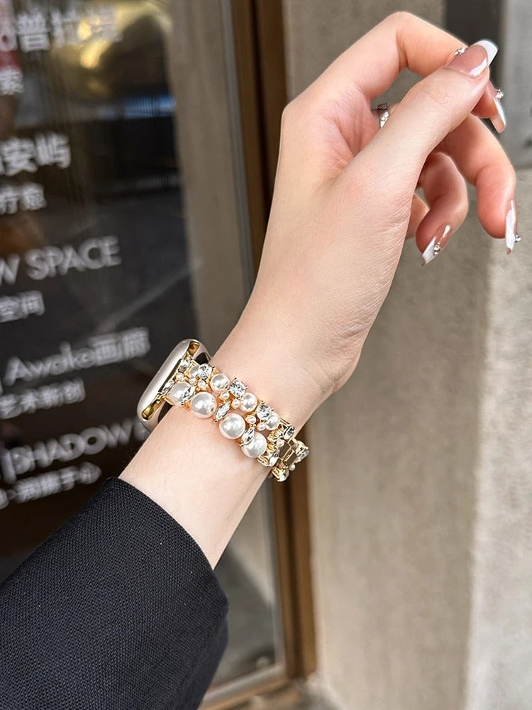 OpulentEra - Luxury Diamond Pearl Band for Apple Watch Ultra & Series 4–11
