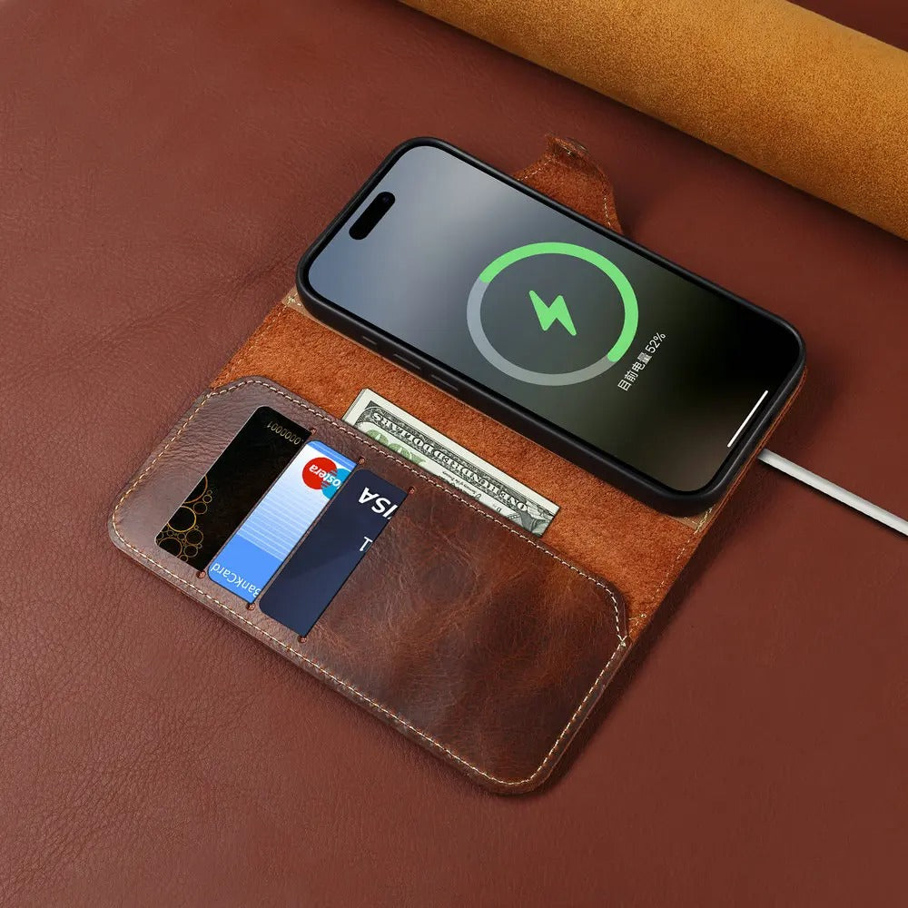 Opulent Leather Wallet Case for iPhone