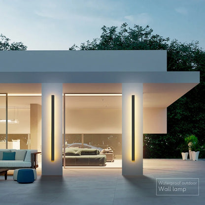 Outdoor Illumination - Aluminum LED Long Linear Wall Lamp - Waterproof