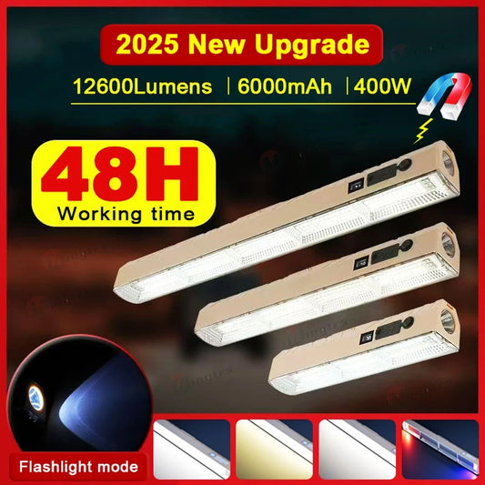 PrimeLux - 12600LM USB Rechargeable Magnetic LED Work Light Bar