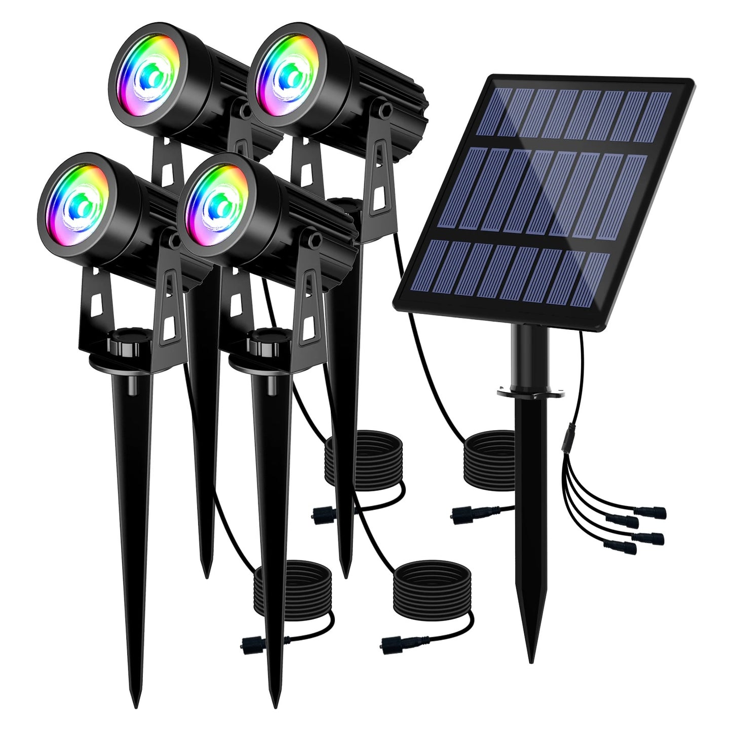 EverBright RGB Solar Garden Spotlight - Waterproof Outdoor & Landscape Light
