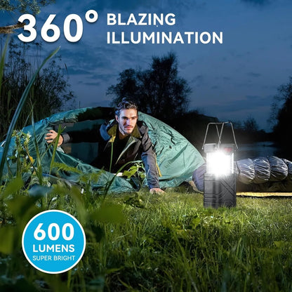 Rechargeable Solar LED Lights for Camping - Hiking, Emergency & Outdoor Portable Lantern