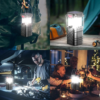 Rechargeable Solar LED Lights for Camping - Hiking, Emergency & Outdoor Portable Lantern