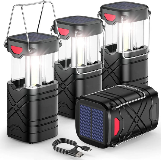 Rechargeable Solar LED Lights for Camping - Hiking, Emergency & Outdoor Portable Lantern