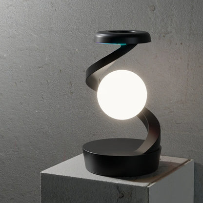Rotating Floating Lamp with 15W Wireless Charger - RGB Creative Bedside Table Lamp & Night Light
