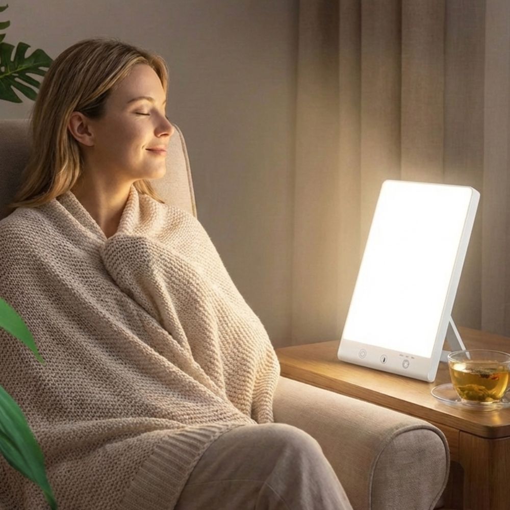 SAD Therapy Lamp 10000 Lux - Happy Mood Light for Winter Depression
