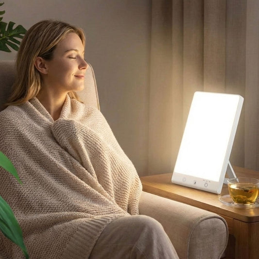 SAD Therapy Lamp 10000 Lux - Happy Mood Light for Winter Depression